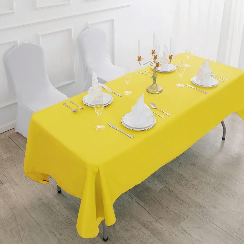 Elegant Yellow Tablecloth for Dining 120"LX60"W
